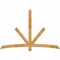 Ekena Millwork Alberta Rough Sawn Timber Gable Bracket, Western Red Cedar, 84"W x 56"H x 4"D x 4"F, 16/12 Pitch GBW084X56X0404ALB00RWR - alternate 1